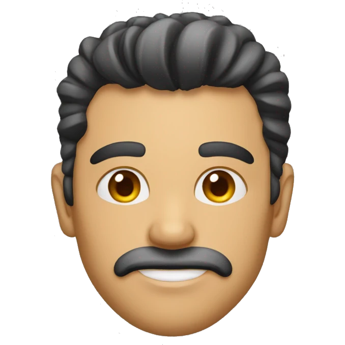 Hombre con mandibula marcada emoji
