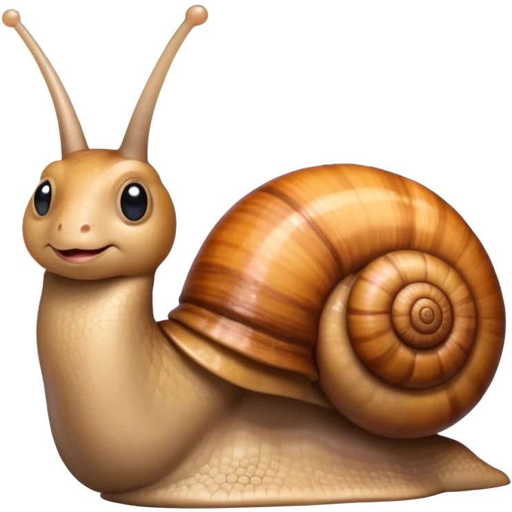 snail without house emoji