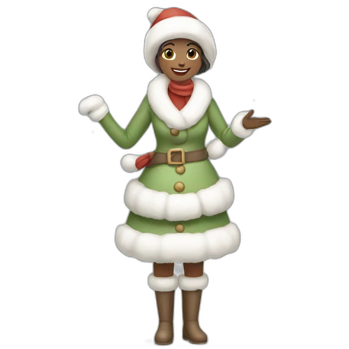christmas-snow-woman-full body emoji