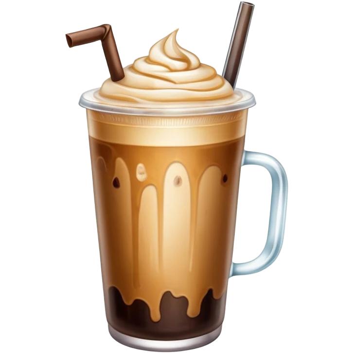 iced coffee with ribbon  emoji