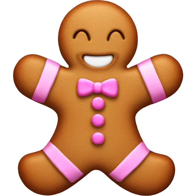 Gingerbread in pink  emoji