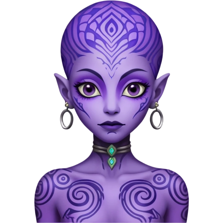 lady alien with tattoo emoji