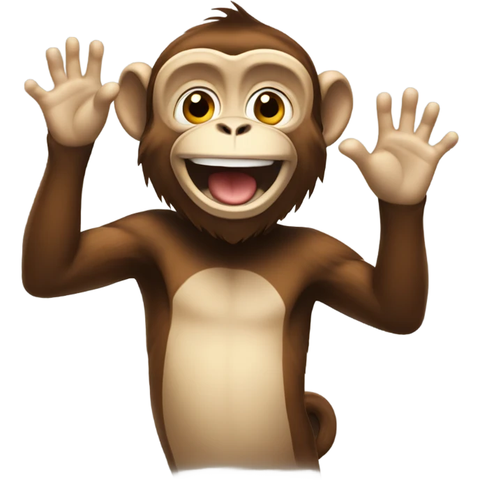 Monkey hi five emoji