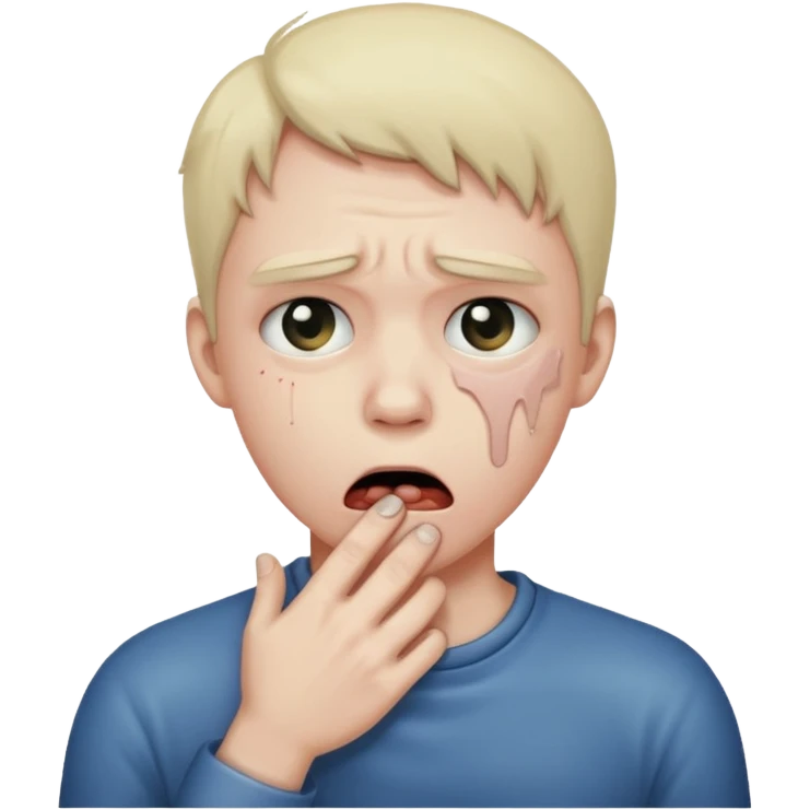 Person choking themselves  emoji
