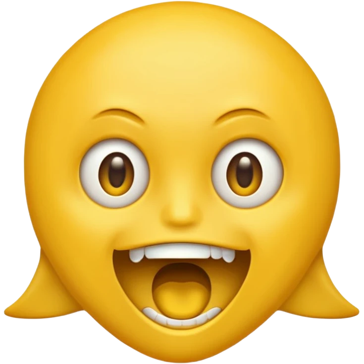 a face with a large opened mouth in emoji of whatsapp style (yellow), not humanized. The ones you generate are strange emoji