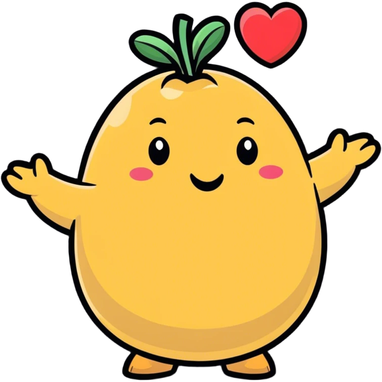 Sexy potato saying I love you emoji