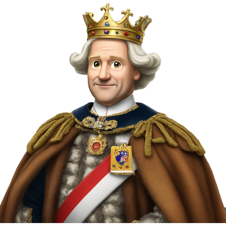 King Willem 1 of NL, making a photo emoji