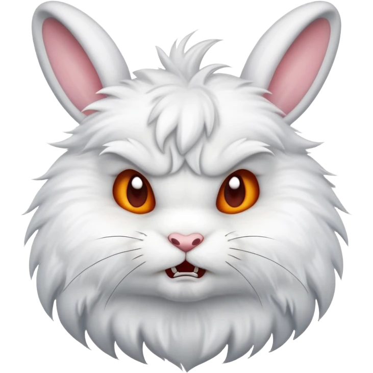 Angry cute rabbit emoji