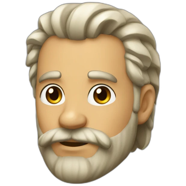 Barbue qui fait un coeur emoji