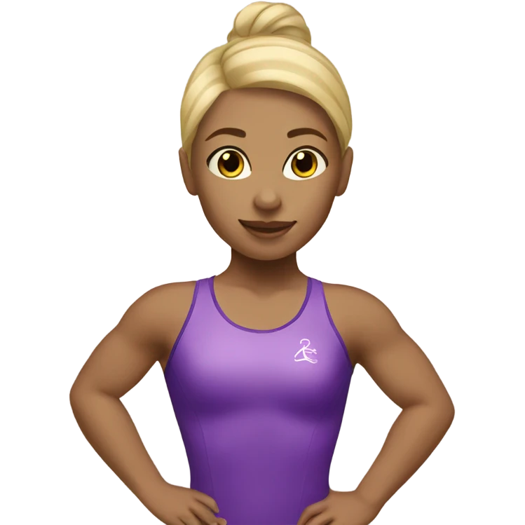 Blonde girl gymnast emoji