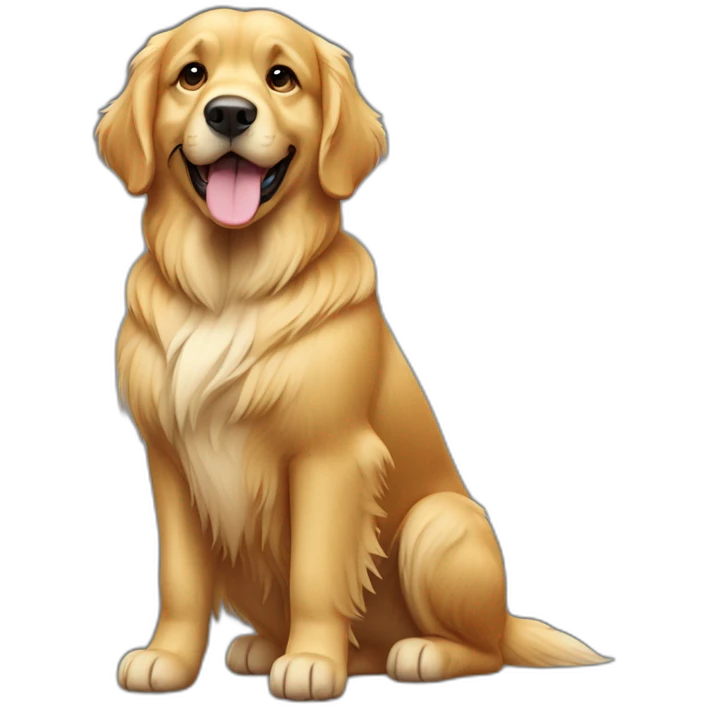 dog golden retriever full body emoji