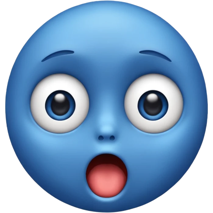 blue surprised emoji face emoji