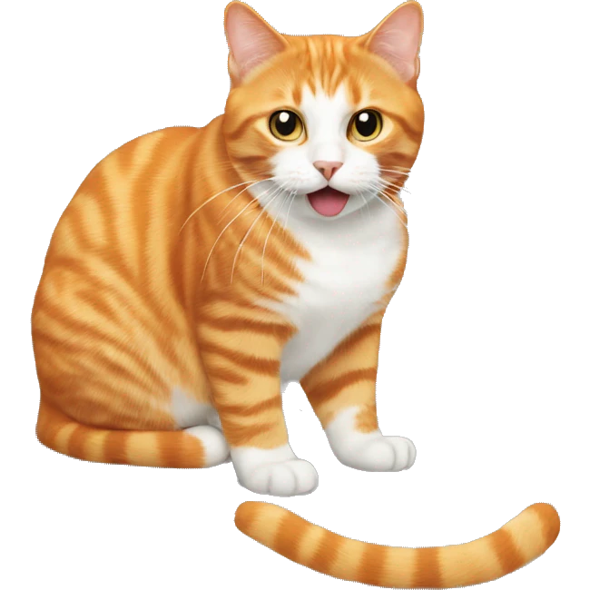 orange cat eating wires emoji
