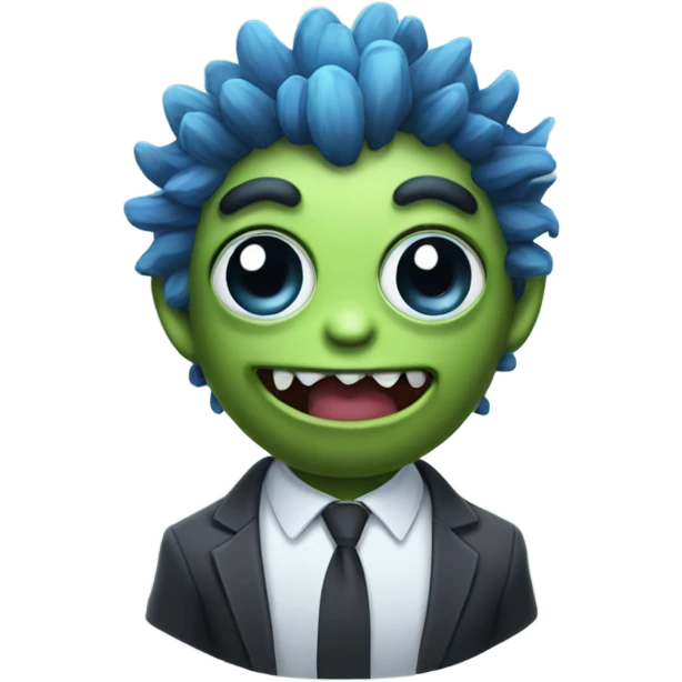 ai cute monster business emoji