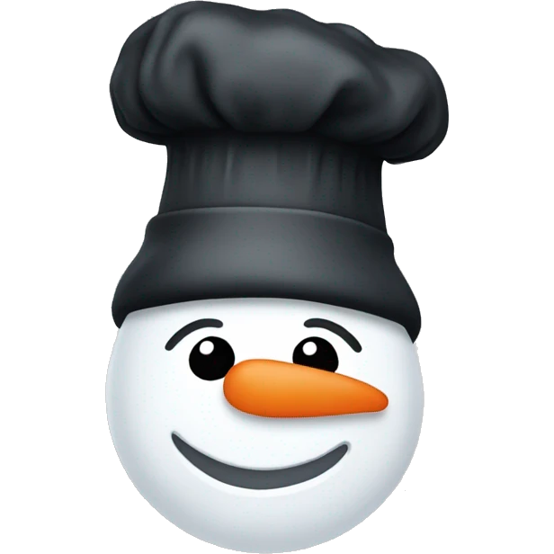 snowman with chefs hat emoji
