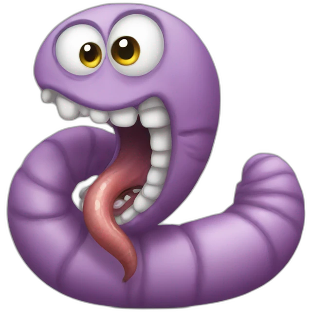 crying worm emoji
