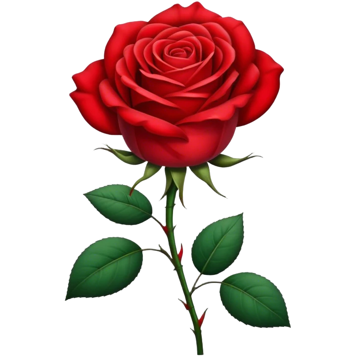 Drawn rose emoji
