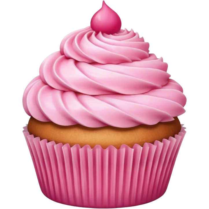 Cupcake with pink icing emoji