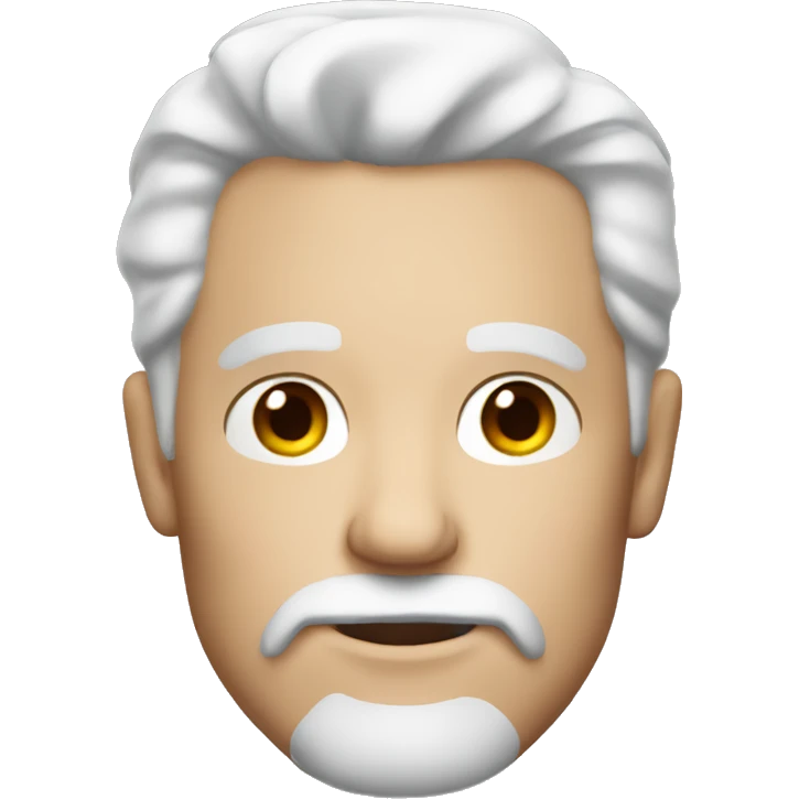 white haired man with a red goatee looking sexy emoji