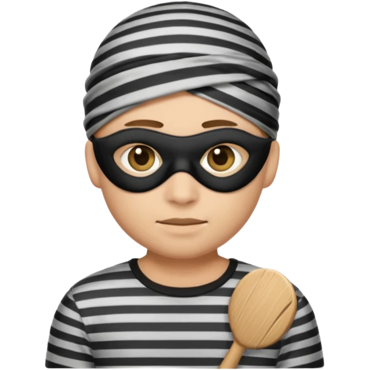 A theif robber emoji,Stripped shirt.eye mask. emoji