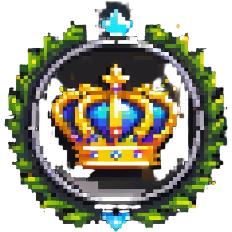 Special member badge with a glowing crown and sparkles, VIP status symbol emoji