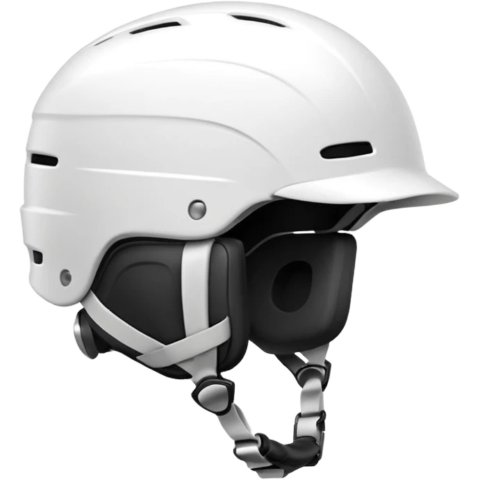 white ski helmet no goggles emoji