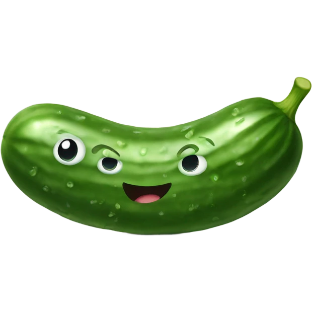 Rubbery cucumber emoji