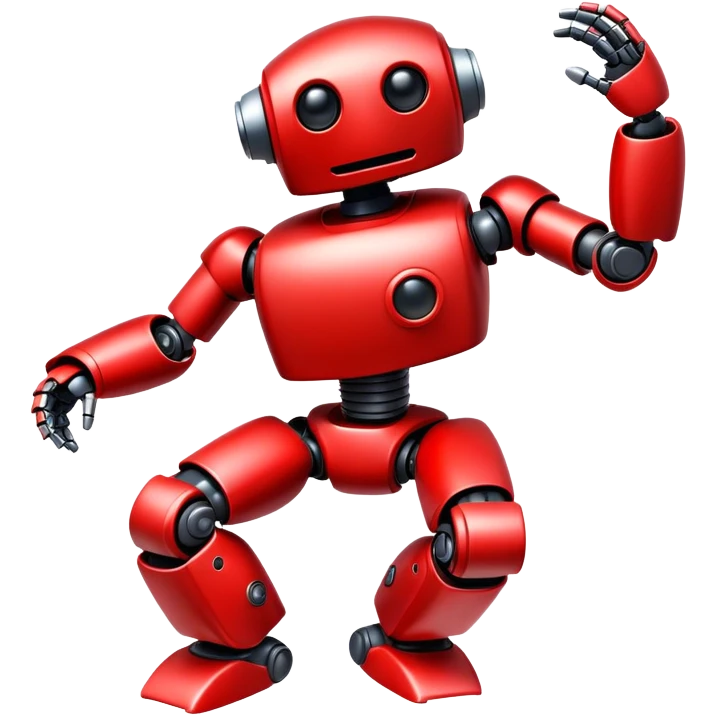 dancing red robot  emoji