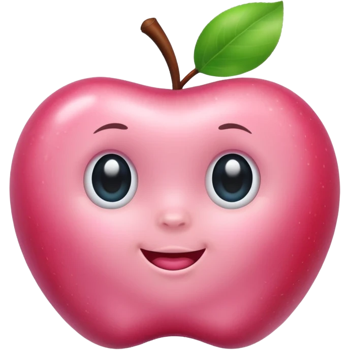 baby pink colored apple emoji