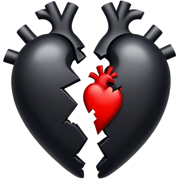Broken black heart 🖤+💔 emoji
