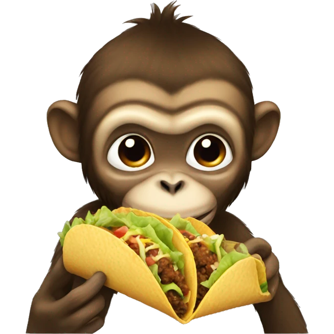 Monkey eating taco emoji