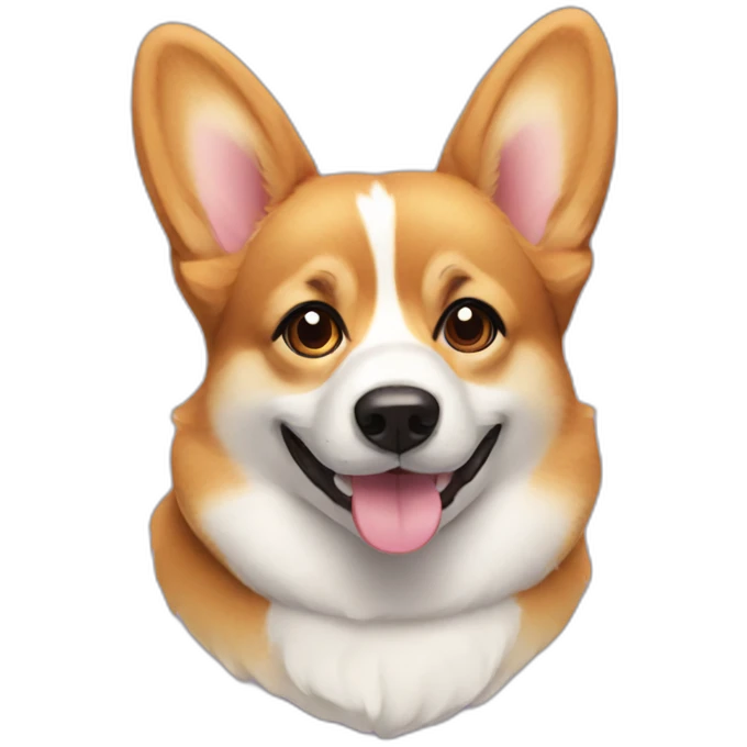 cute corgi face emoji