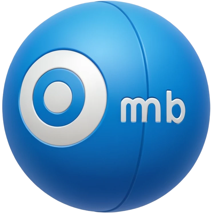 Pull-ball with MB written in the circle in on it emoji