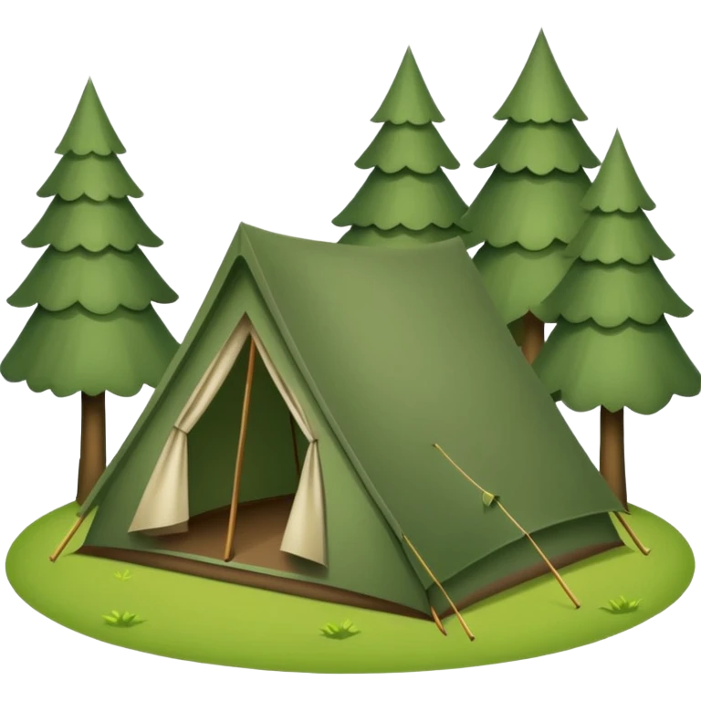 tent in woods emoji