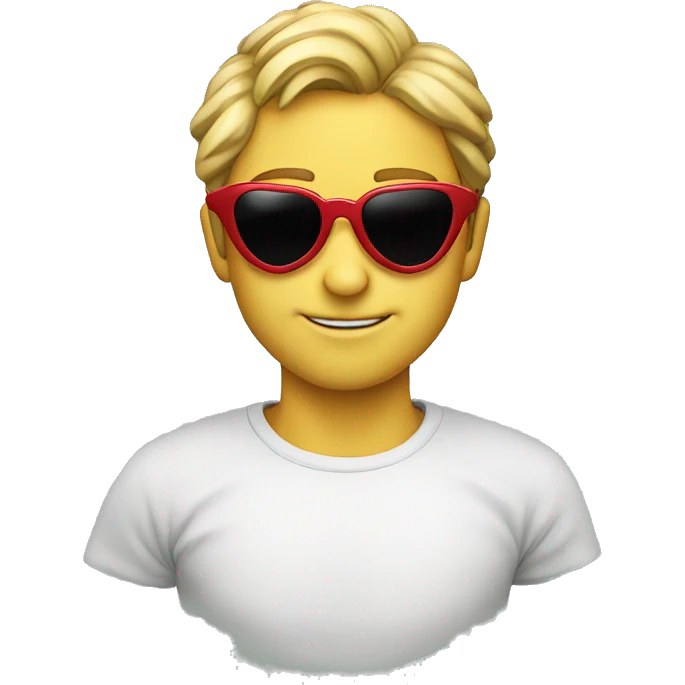 Heart shaped sunglasses  emoji