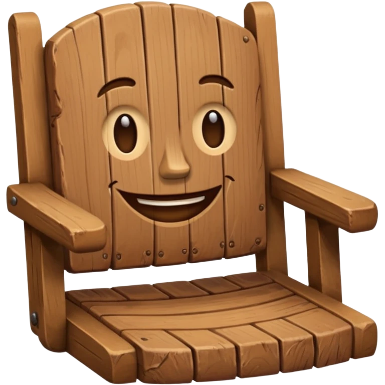 Chair with face on sit emoji