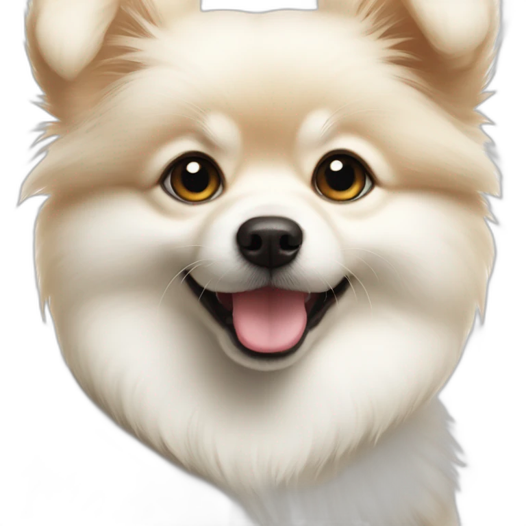 white-cute-puppy-of-Pomeranian emoji