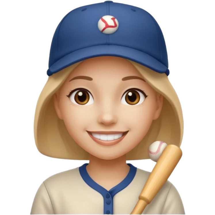 baseball hatted girl emoji