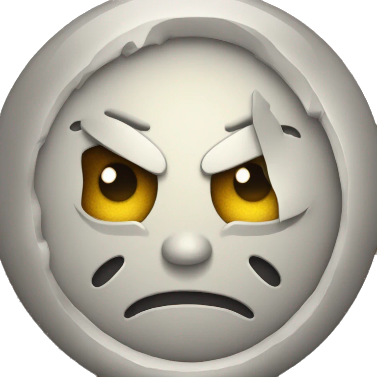 Smily face with angry eye emoji