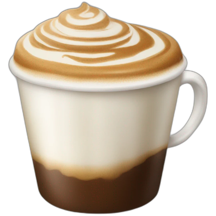 coffee with more cream than coffee emoji