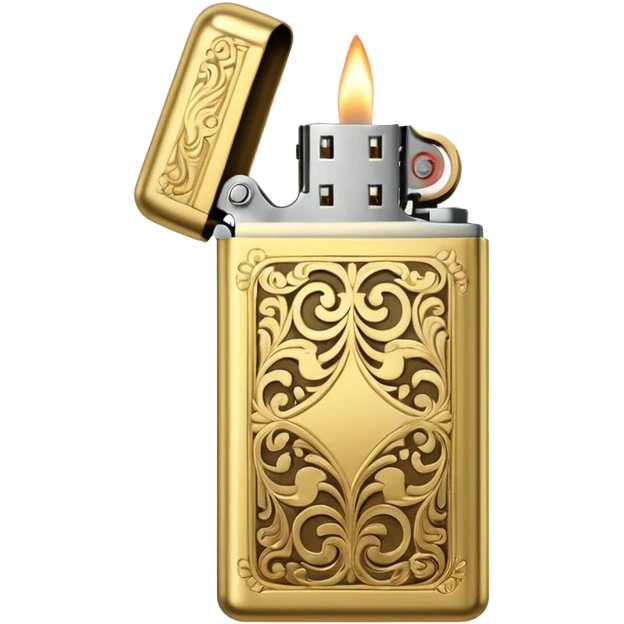 Vintage gold lighter from the Lighter and princess dorama  emoji