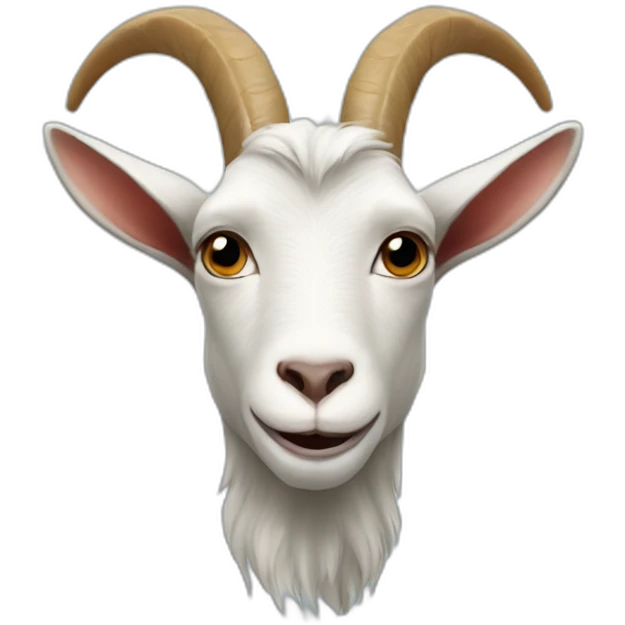 A goat with a monkey's head emoji