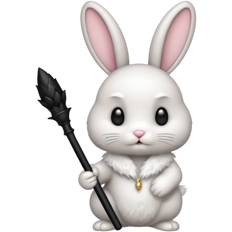 Bunny with black wand emoji