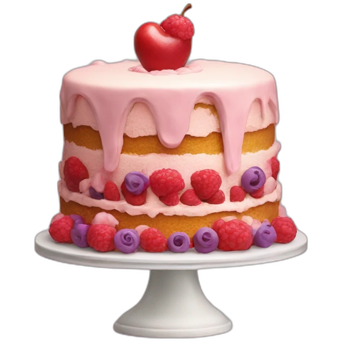 cake made of instagram likes emoji