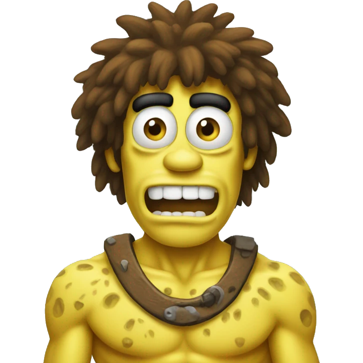 spongebob as caveman emoji