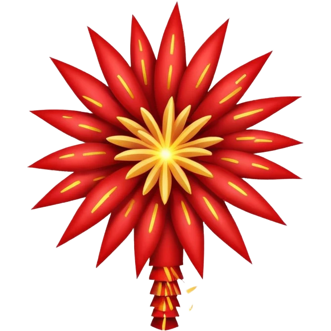 red firework emoji