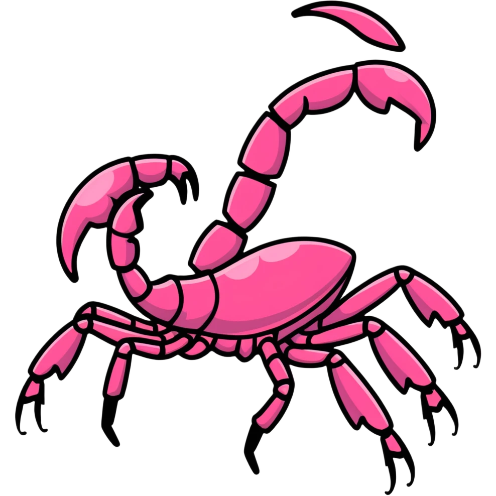 pink scorpion emoji