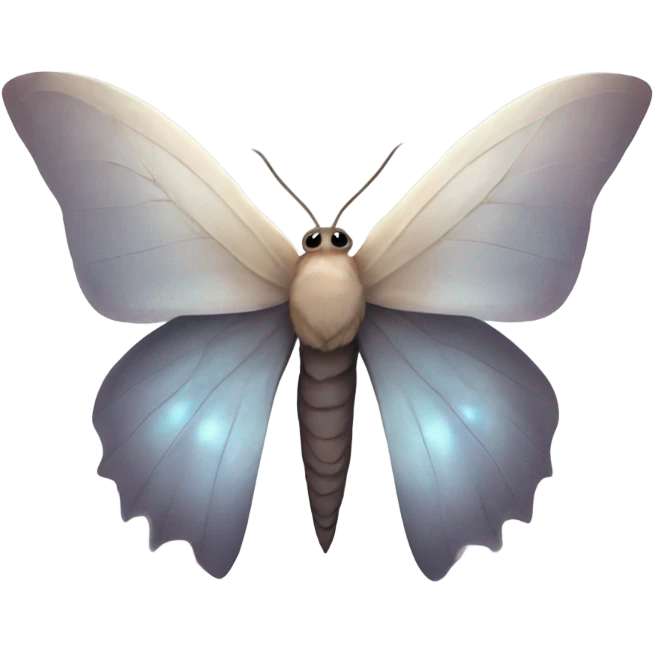 Ethereal moth side profile emoji