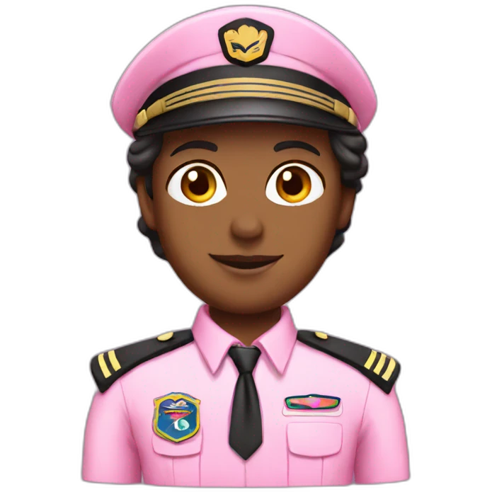 pilot in pink uniform emoji