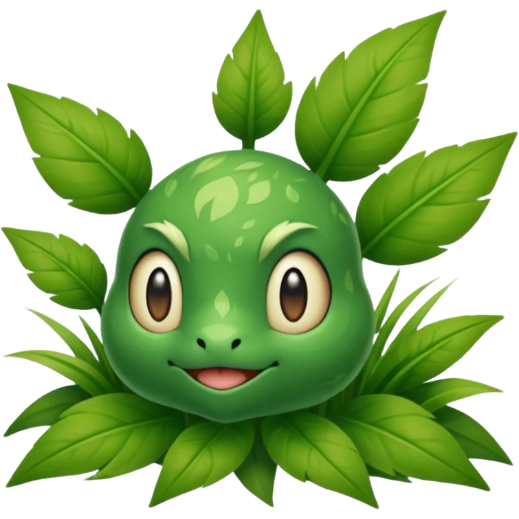 Pokemon red and green legendary grass type emoji